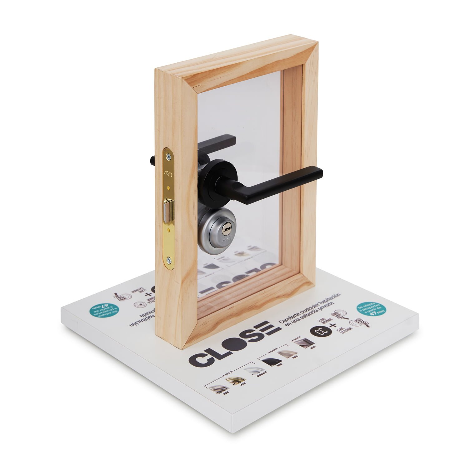 Expositor de sobremesa de picaportes