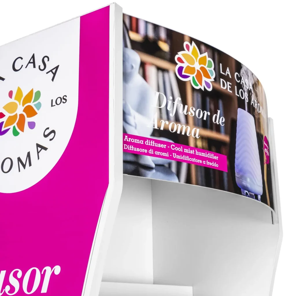 Cartel impreso en forma curva - Expositores personalizados